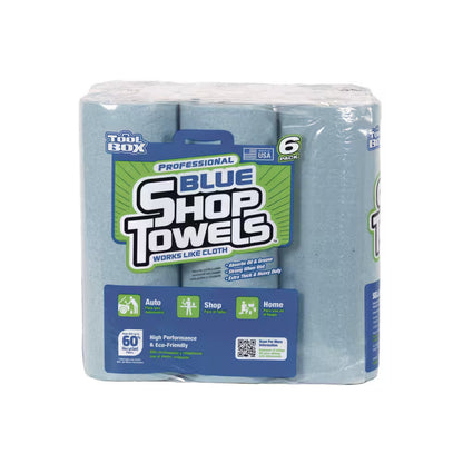 Professional Blue (330Ct Total Sheets; 55Ct per Roll; 11 In. X 9 In. Sheet Size; ) 6-Pack Disposable Shop Towel